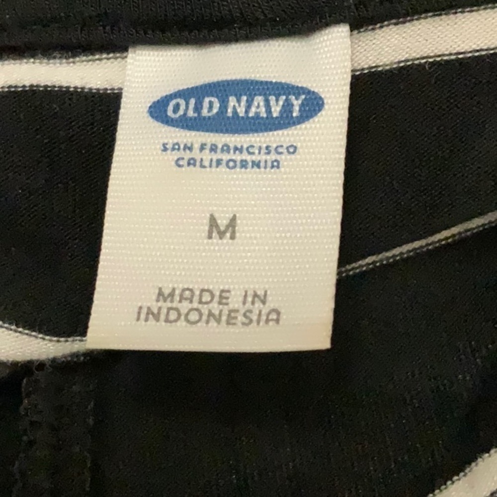 Old NAVY black striped shift dress. Long sleeves/ Size M - Picture 6 of 7